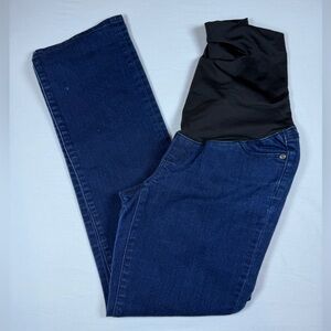 LOFT Dark Blue Maternity Straight Leg Jeans